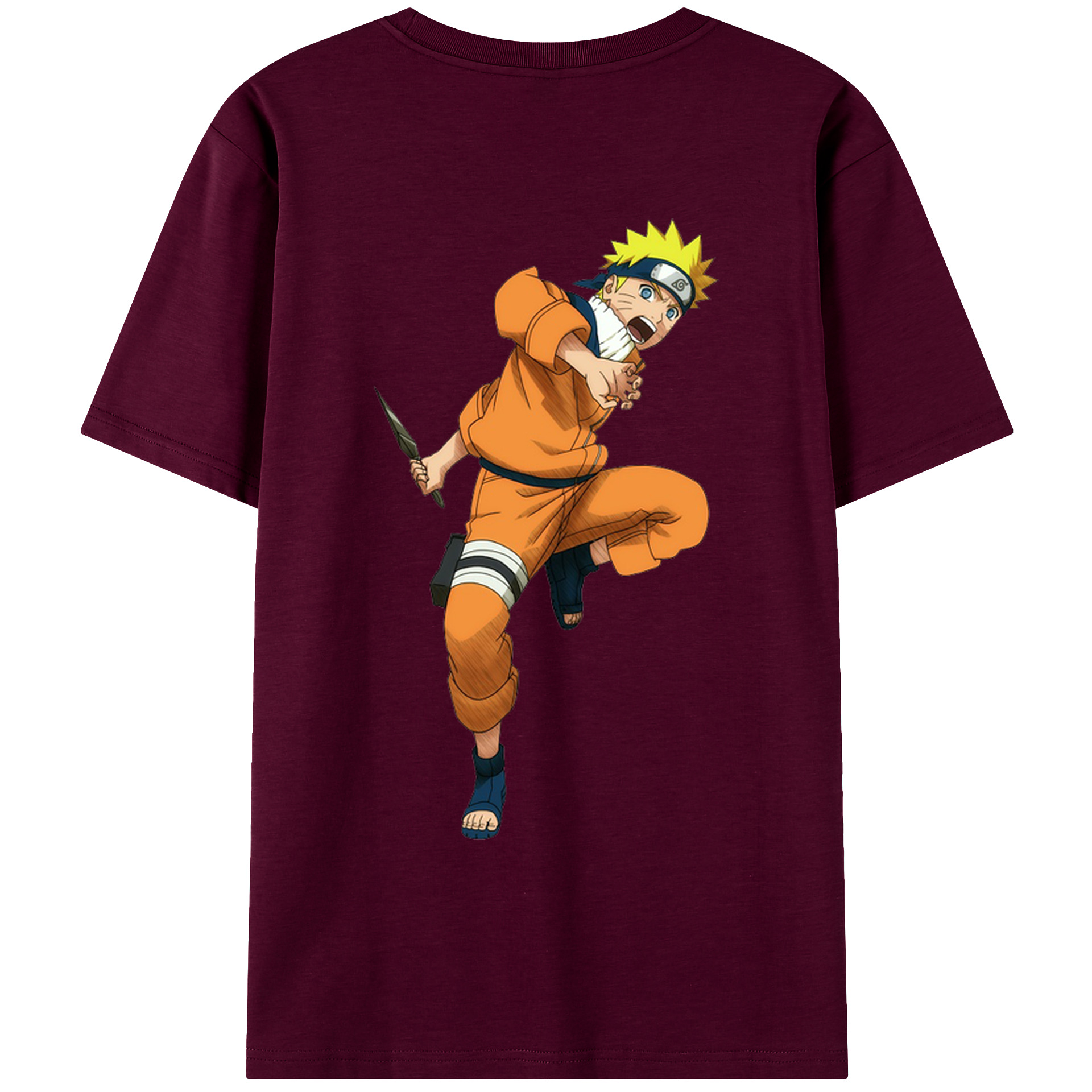 （画像用） NARUTO -ナルト- うずまき ナルト Uzumaki Naruto レディース半袖Tシャツ(バックプリント)